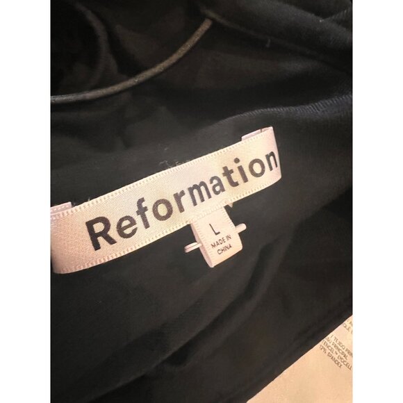 REFORMATION Pavia Knit Dress In Black Size L - Picture 12 of 12